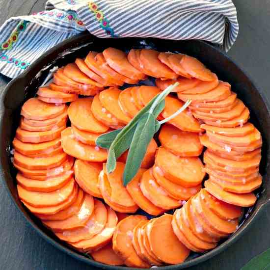 Roasted Sweet Potatoes With Sage