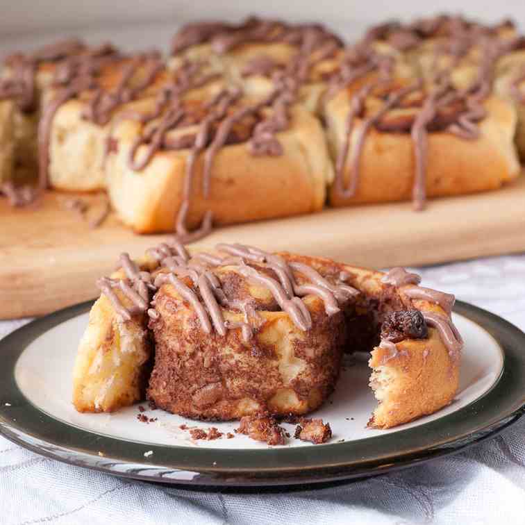 Challah Nutella Breakfast Rolls