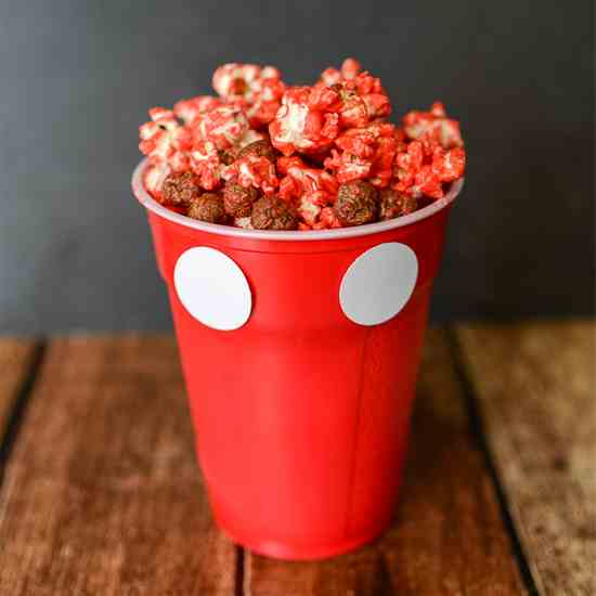 Polka Dot Chocolate Popcorn