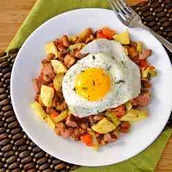 Sausage and Black-Eyed Pea Hash