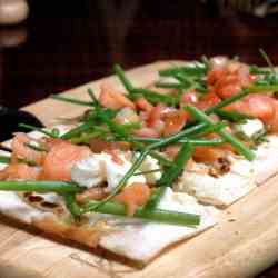 Salmon Tarte Flambee