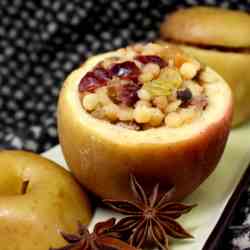 Baked Fregolan Sarda & Fruit Stuffed Apples