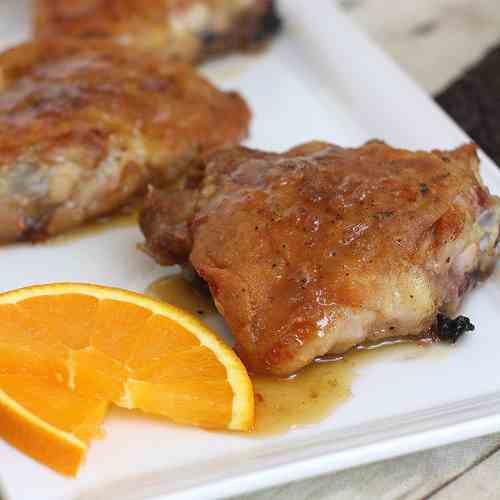 Orange-Honey Glazed Chicken Thighs