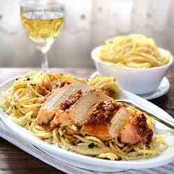 Garlic Butter Spaghetti and Chicken