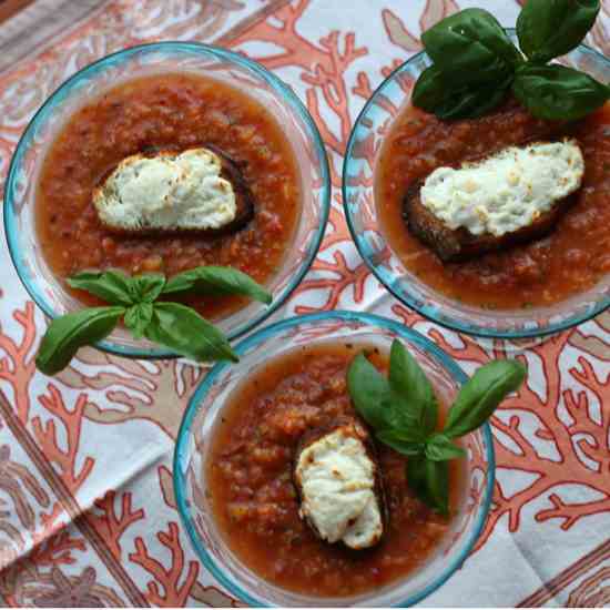 Peach and tomato gazpacho