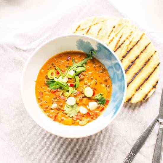 Lentil mushroom curry