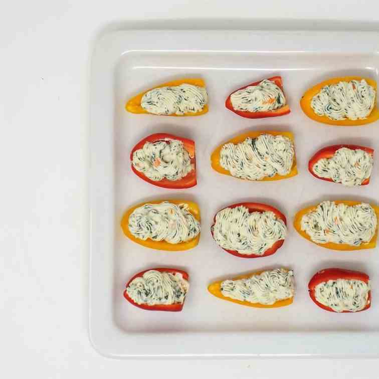 Garlic and Herb Stuffed Mini Peppers