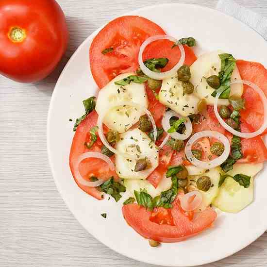 Quick Tomato Cucumber Salad