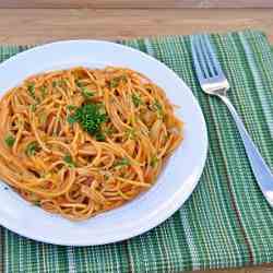 Chicken Enchilada Spaghetti