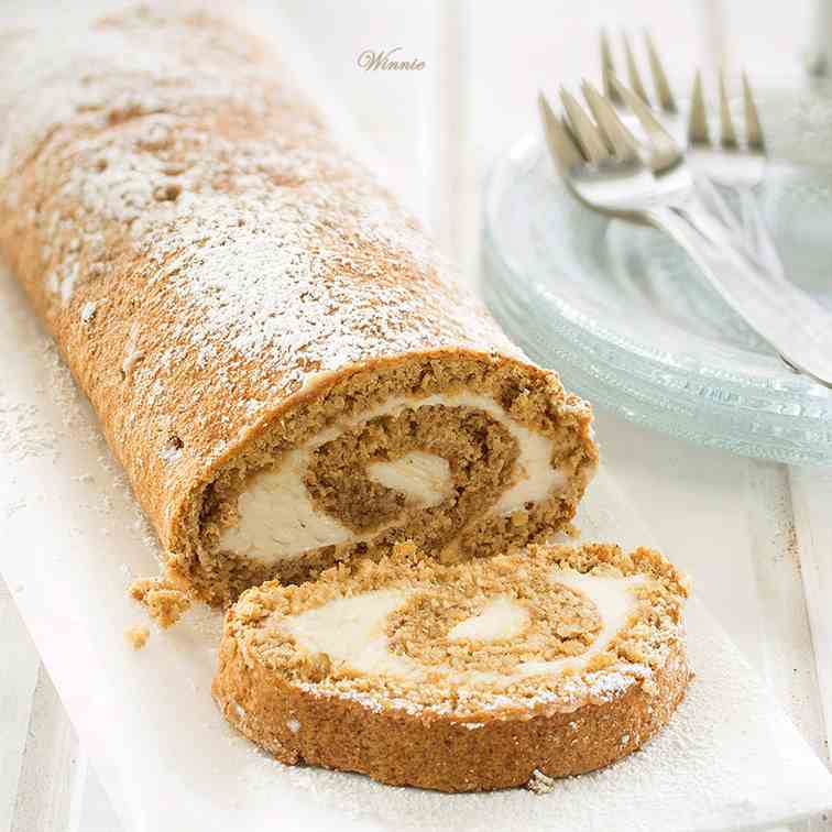 Honey & Date-Syrup Swiss-Roll