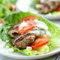 Feta Gyro Burgers with Tzatziki