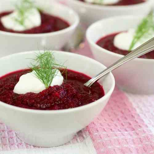 Fennel and Oven Roasted Beet Soup