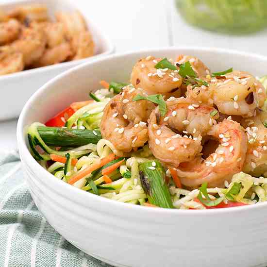 Garlic Shrimp Zoodle Bowl