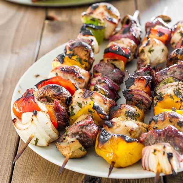 BEEF AND VEGGIE SKEWERS