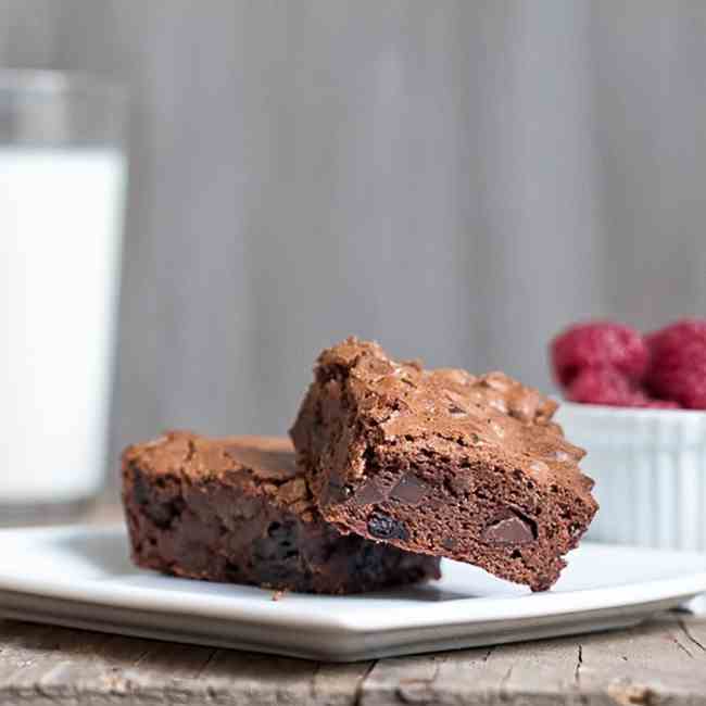 Fudgy Cherry Port Brownies