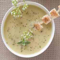 Cold cream of zucchini soup