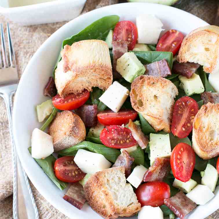 Avocado Caprese Panzanella Salad