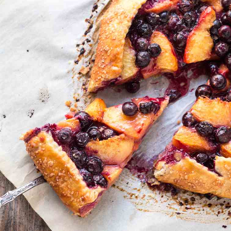 Blueberry - Peach Crostata