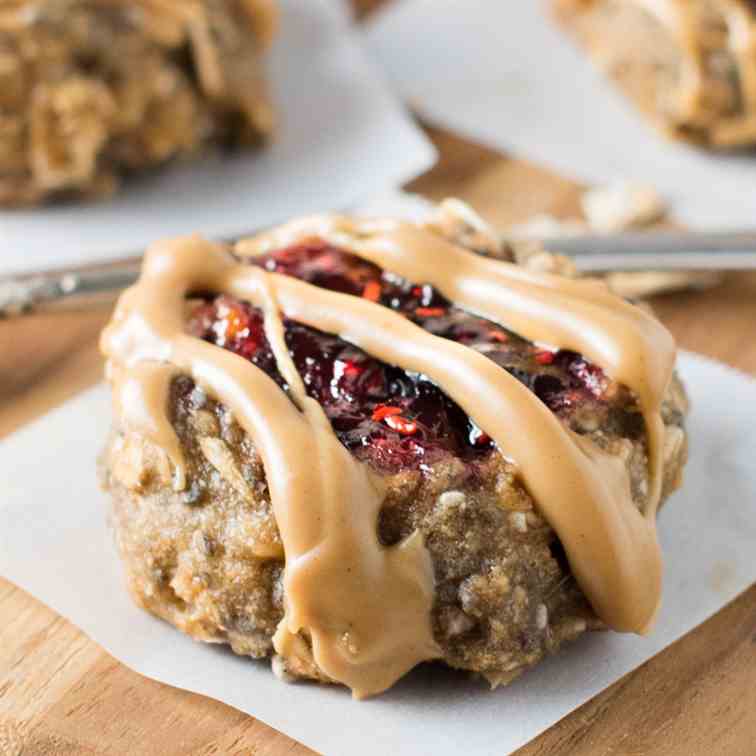 Vegan Raspberry Thumbprint Cookies