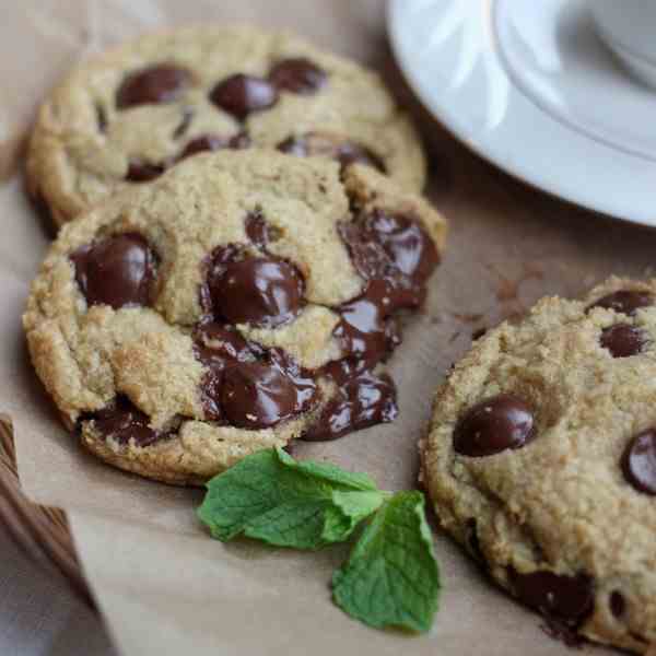 Fresh Mint Chocolate Chip Cookies