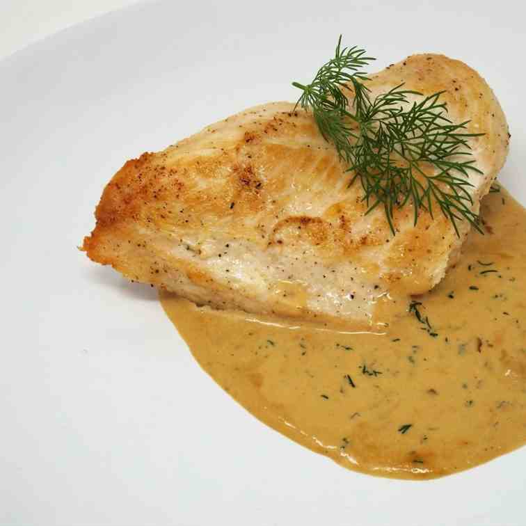 Chicken Breast with Dill Cream Sauce