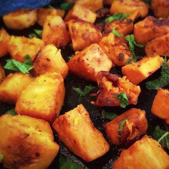 Maple and Cinnamon Glazed Sweet Potatoes