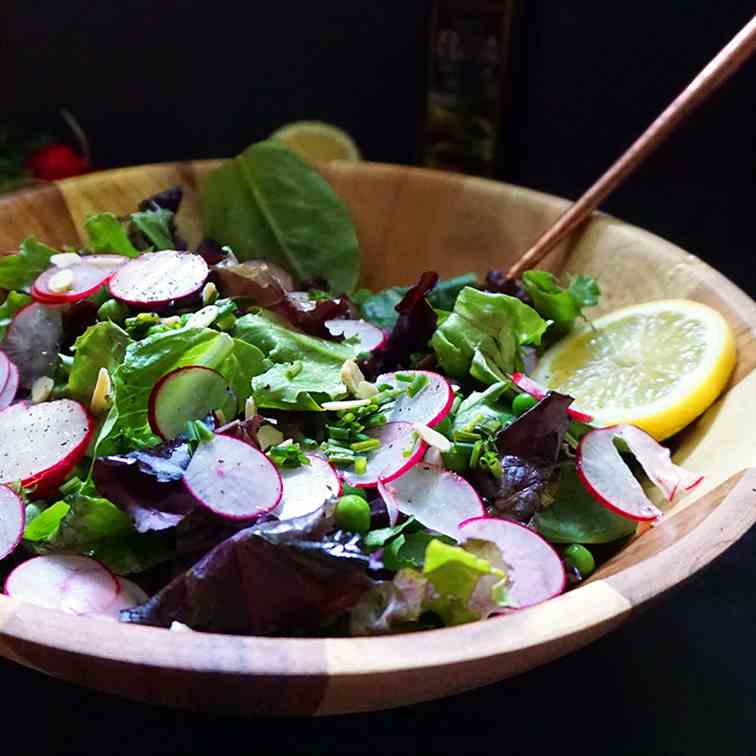 Spring pea and radish salad