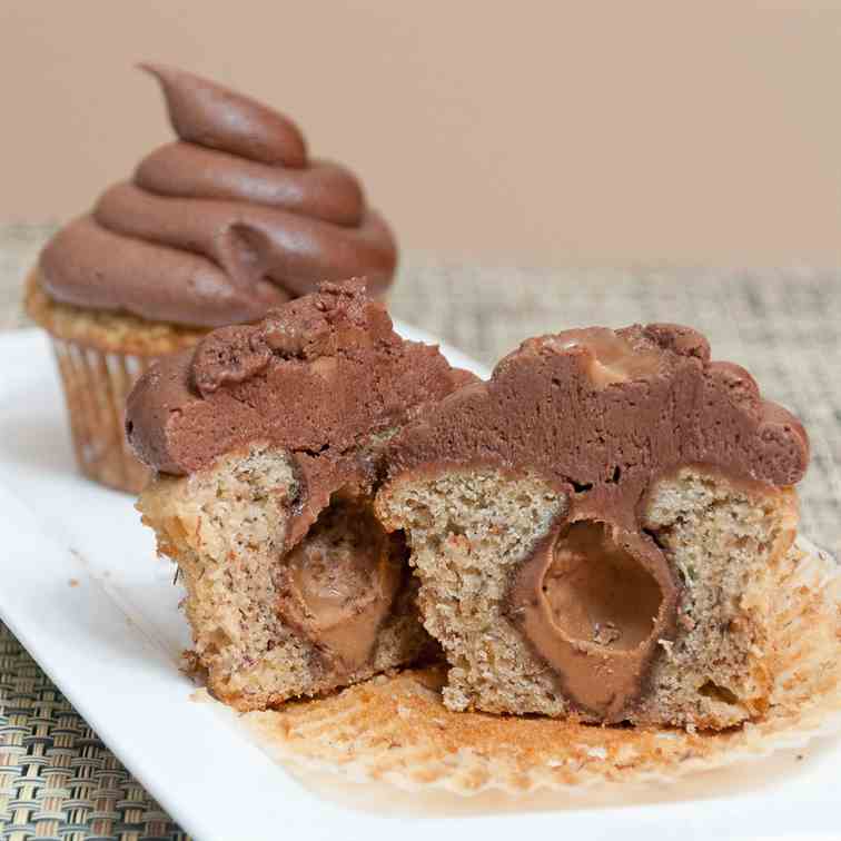 Peanut Butter Banana Cupcakes