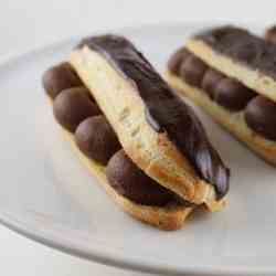 Chocolate Eclairs With Chocolate Ganache