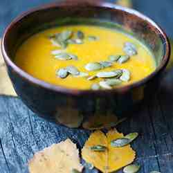 Pumpkin soup with turmeric