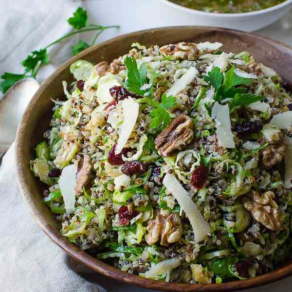 Shaved Brussel Sprout Quinoa Bowl