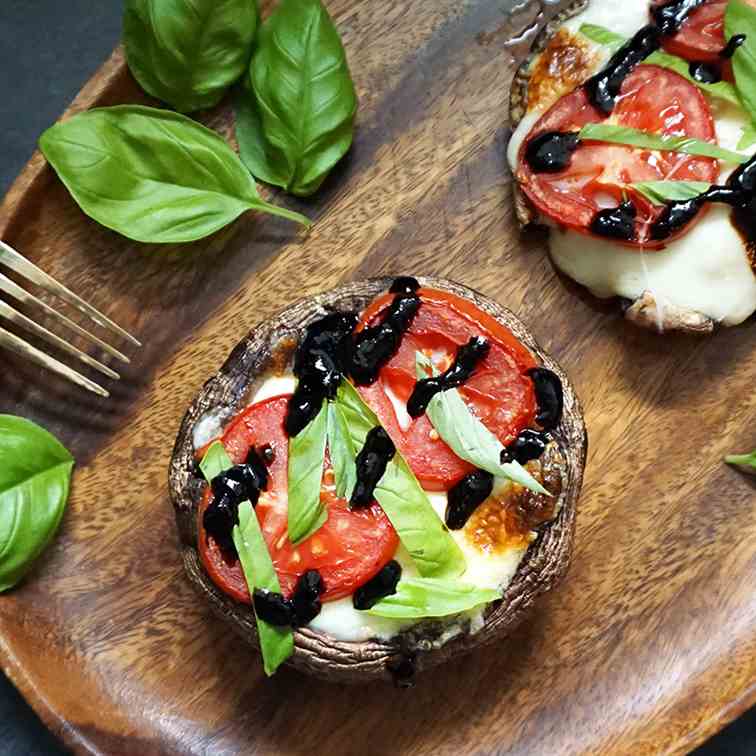 Caprese stuffed portabellos