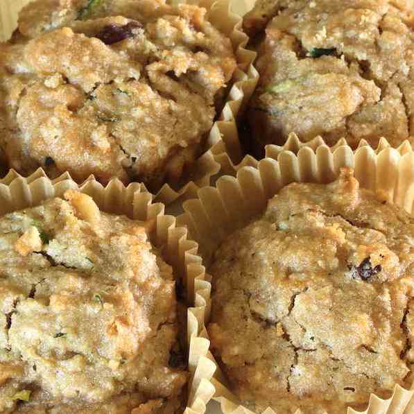 Moist - Fluffy Zucchini Muffins (GF Vegan)