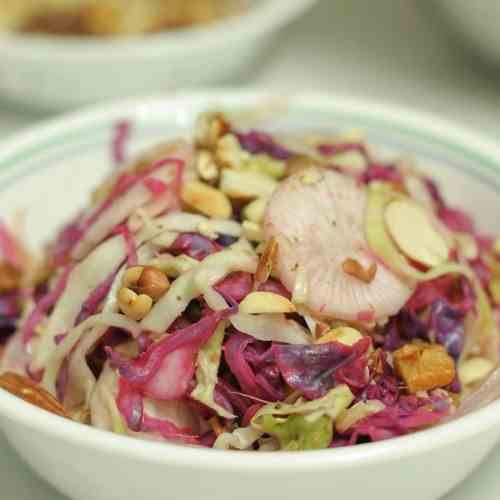 Cabbage salad with mint dressing