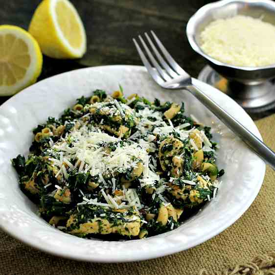 Lemon Pasta Parmesan with Spinach