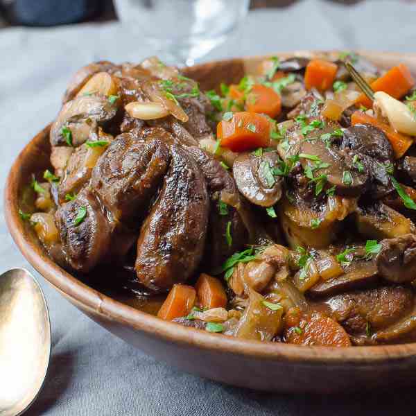 Garlic Wine Braised Veal Shanks