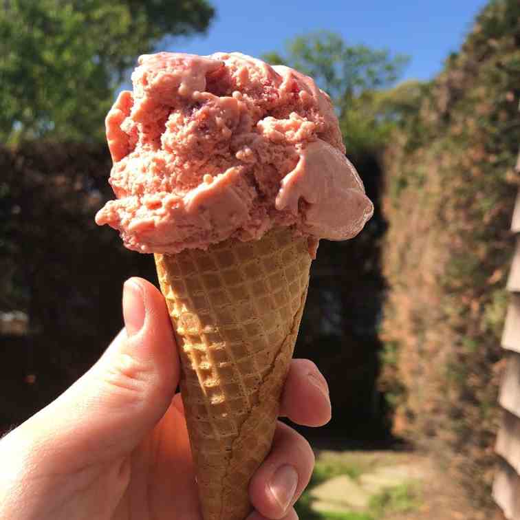 Brown Sugar Strawberry Ice Cream