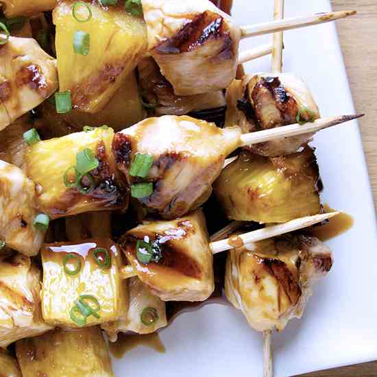 Pineapple Teriyaki Chicken Skewers