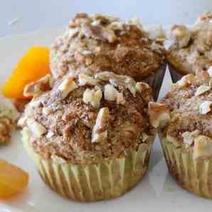 Healthy Apricot Walnut Muffins