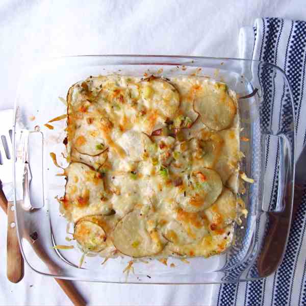 Ham and Leek Scalloped Potatoes