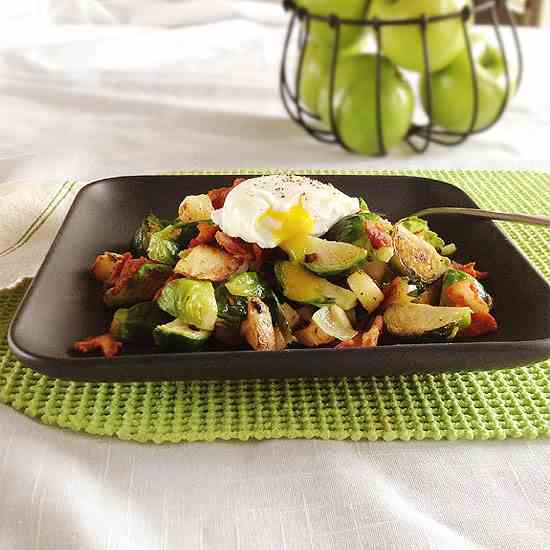 Brussels Sprouts and Bacon Hash