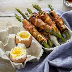 Asparagus soldiers and eggs