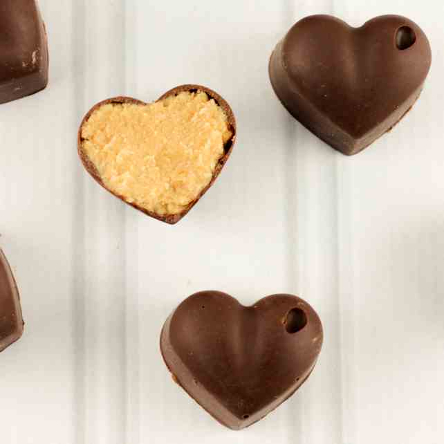 Chocolate Peanut Butter Hearts