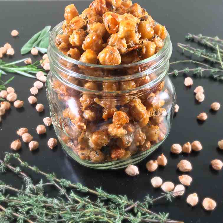 Cheesy Crispy Chickpea Snack Recipe