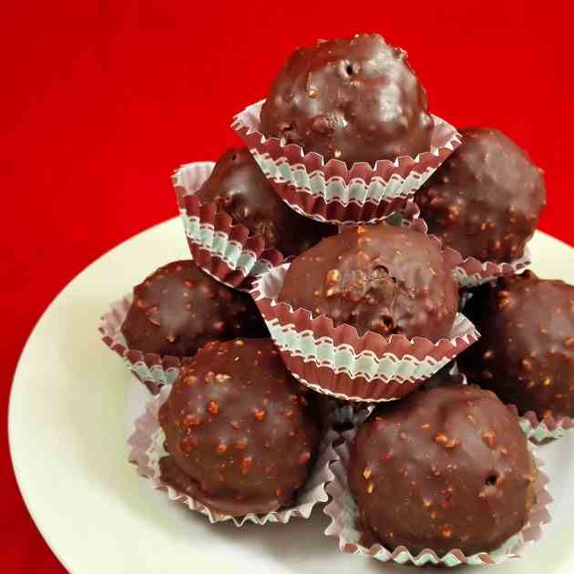 Homemade Vegan Ferrero Rocher