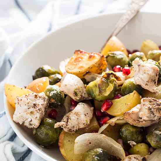 Chicken, Potato and Brussels Sprouts