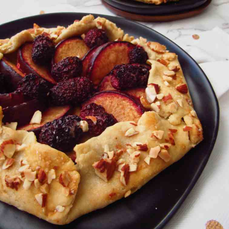 Plum - Blackberry Galette