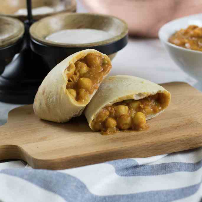 Curried Chickpea Pizza Pockets