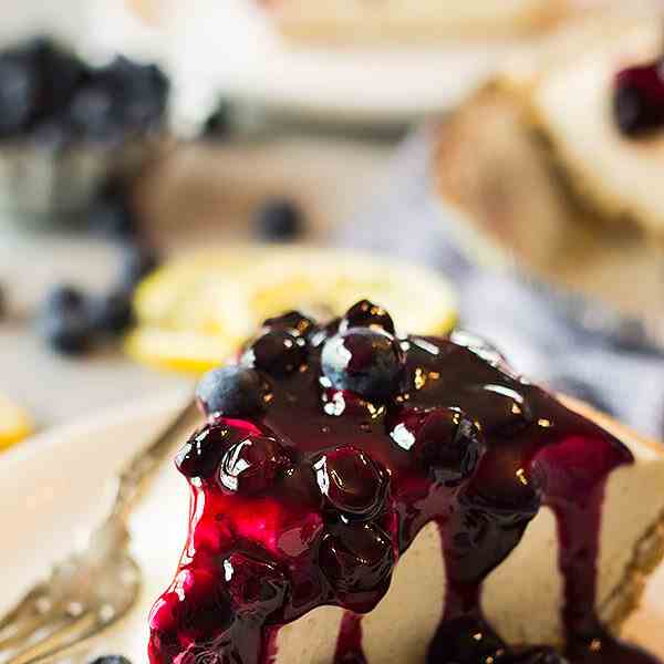 lemon blueberry no bake cheesecake