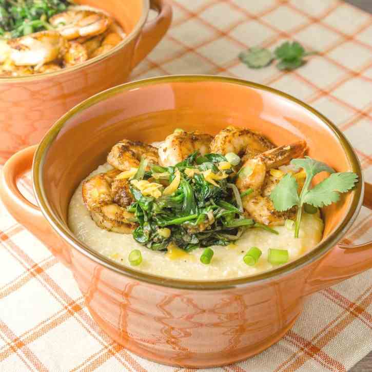 Cajun Shrimp with Cheesy Grits